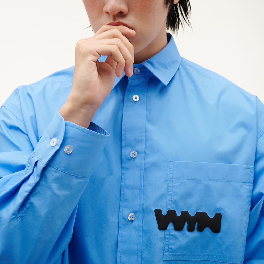 เสื้อเชิ้ตแขนยาวผู้ชาย ทรงโอเวอร์ไซส์