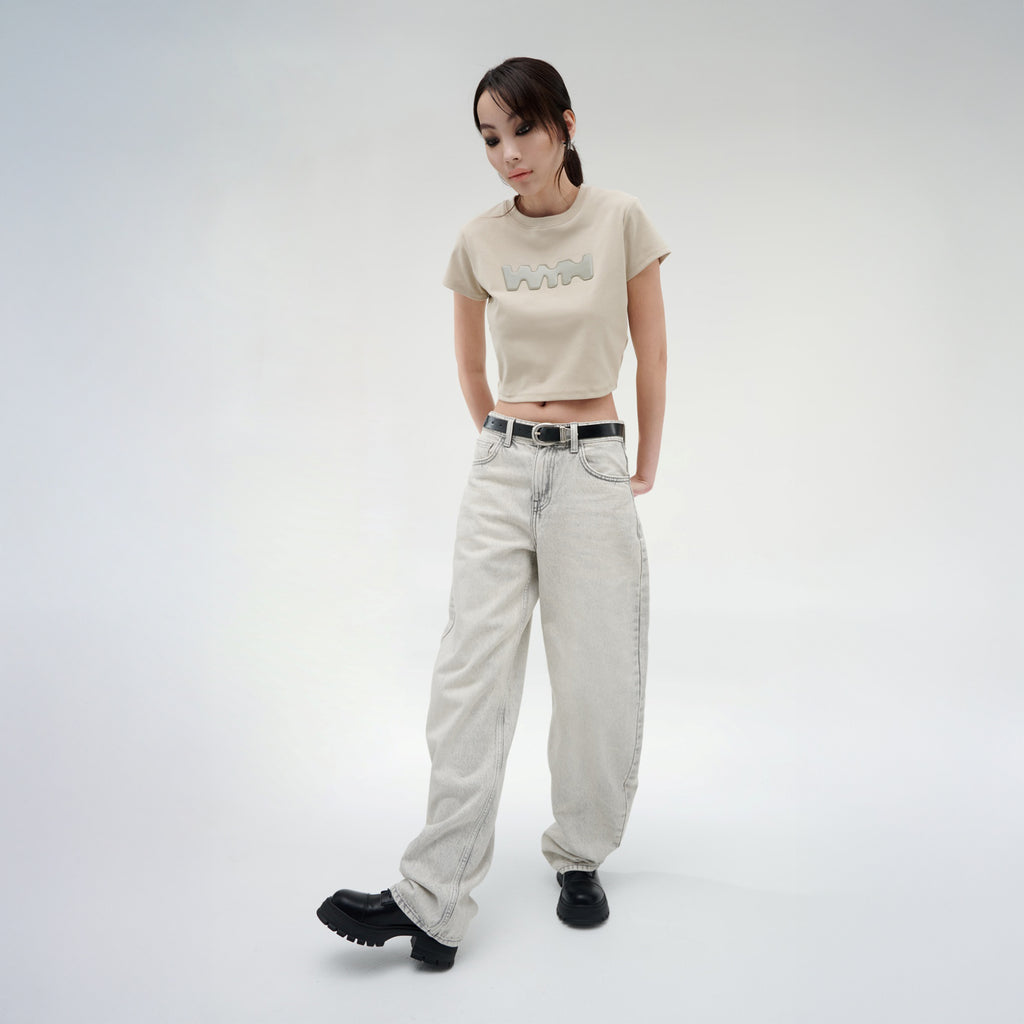 เสื้อยืดแขนสั้นสำหรับผู้หญิง ทรง BABY TEE