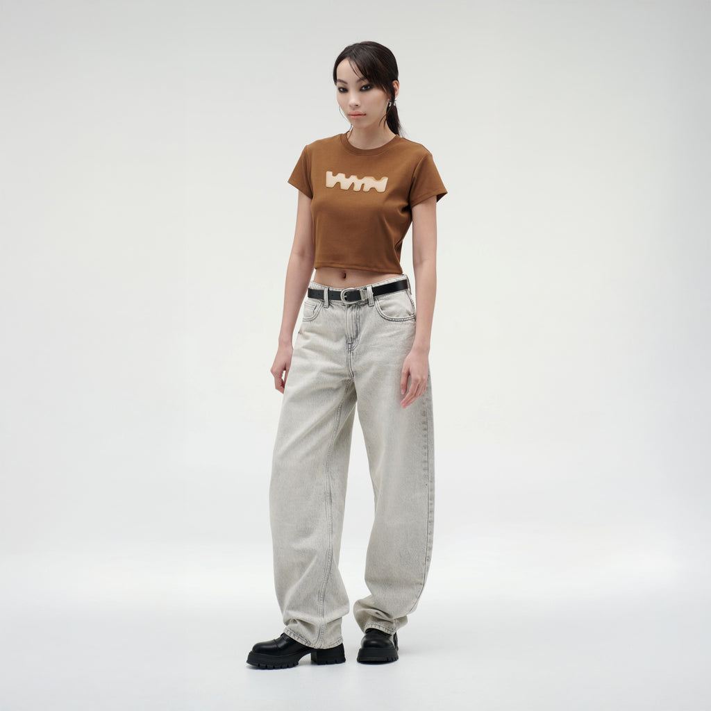 เสื้อยืดแขนสั้นสำหรับผู้หญิง ทรง BABY TEE