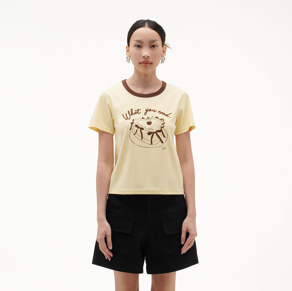 เสื้อยืดแขนสั้นผู้หญิง คอกลม