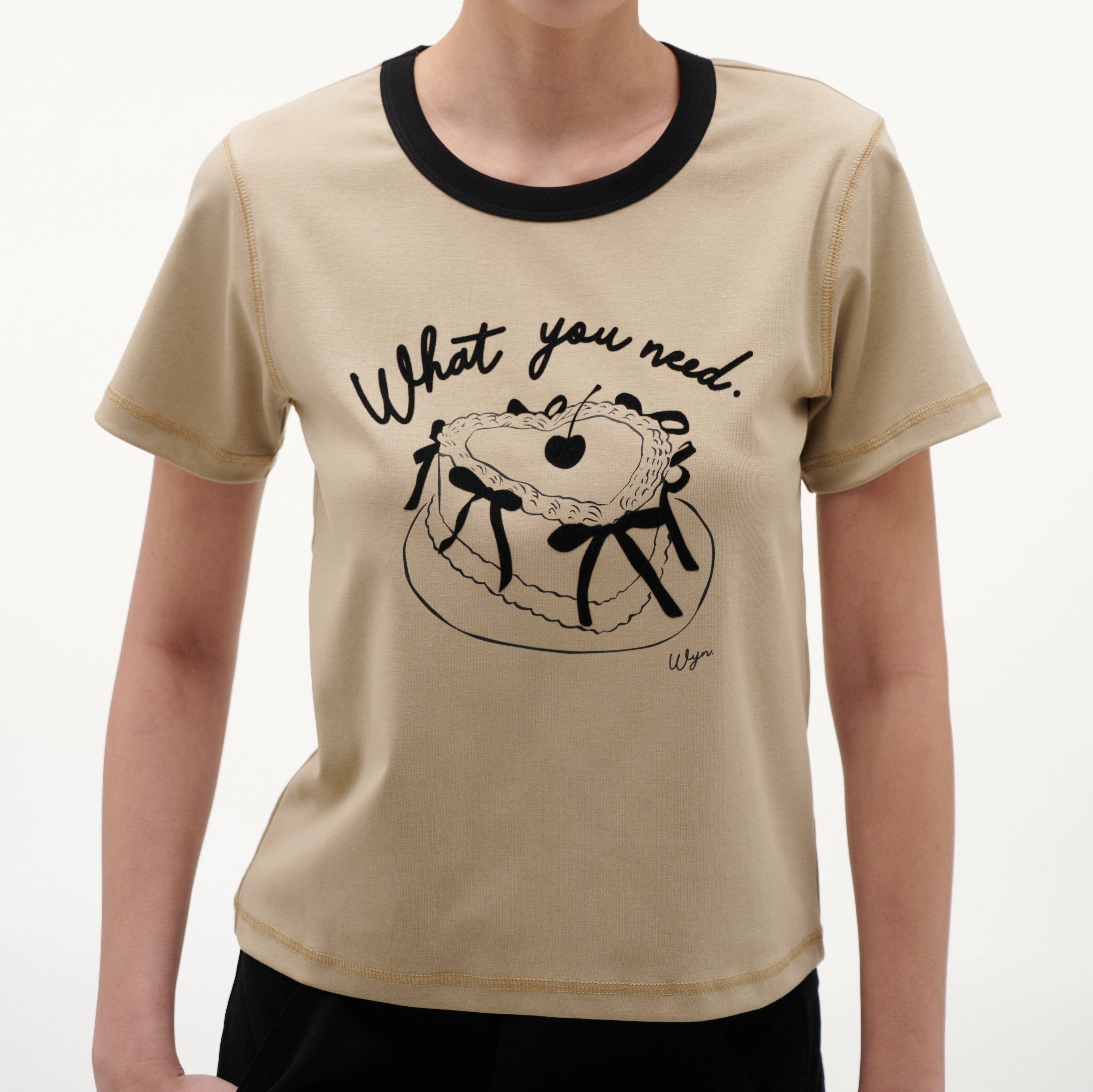 เสื้อยืดแขนสั้นผู้หญิง คอกลม