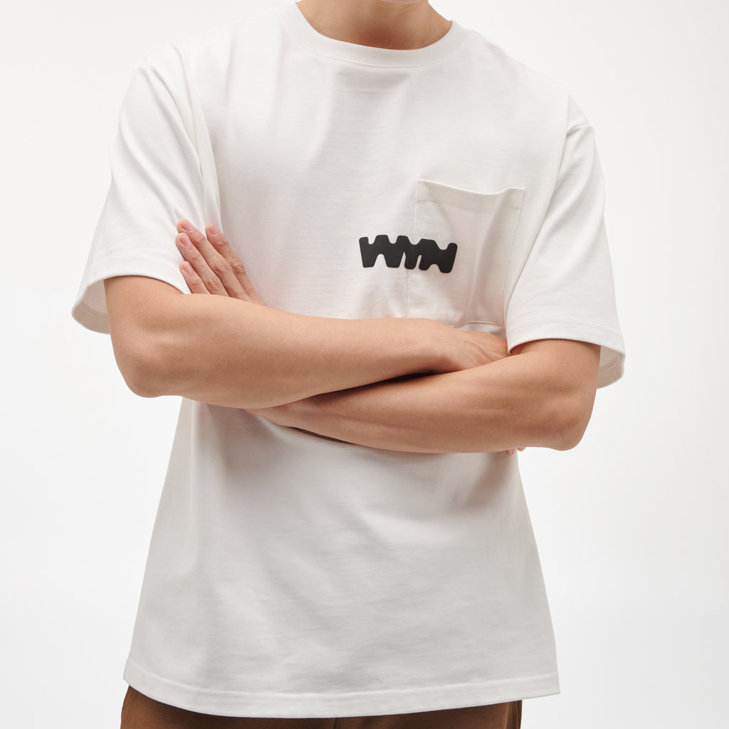 เสื้อยืดแขนสั้นผู้ชาย ทรงโอเวอร์ไซส์ คอกลม